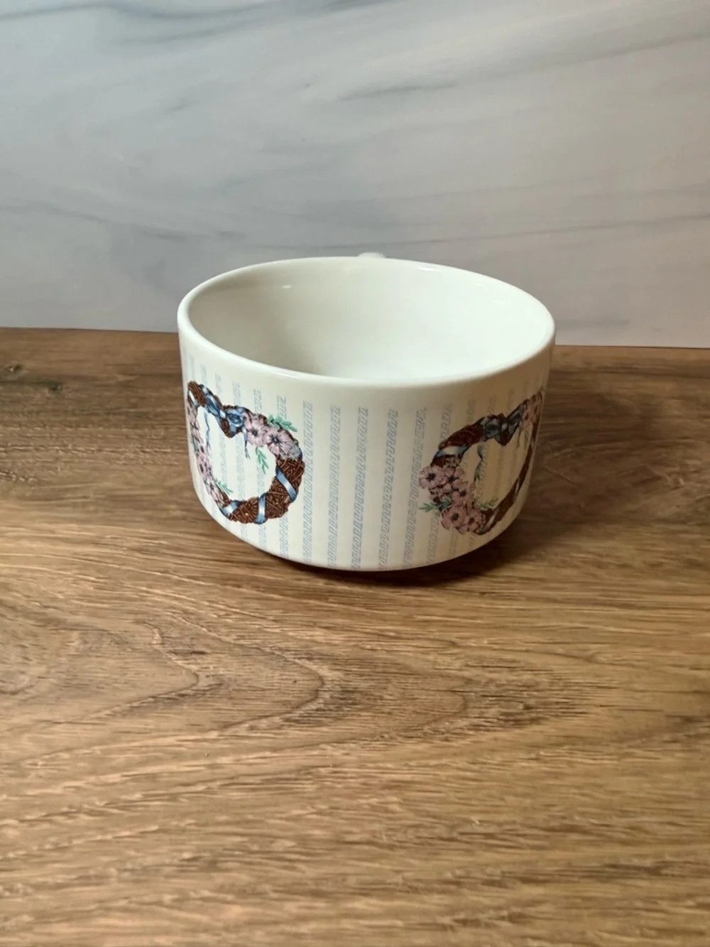 Vintage KIC Korea Floral Heart Mug